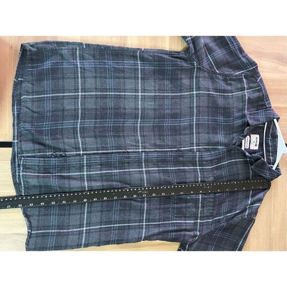 Hurley Men's Plaid Vedder Washed Flannel Long Shirt - Picture 3 of 4